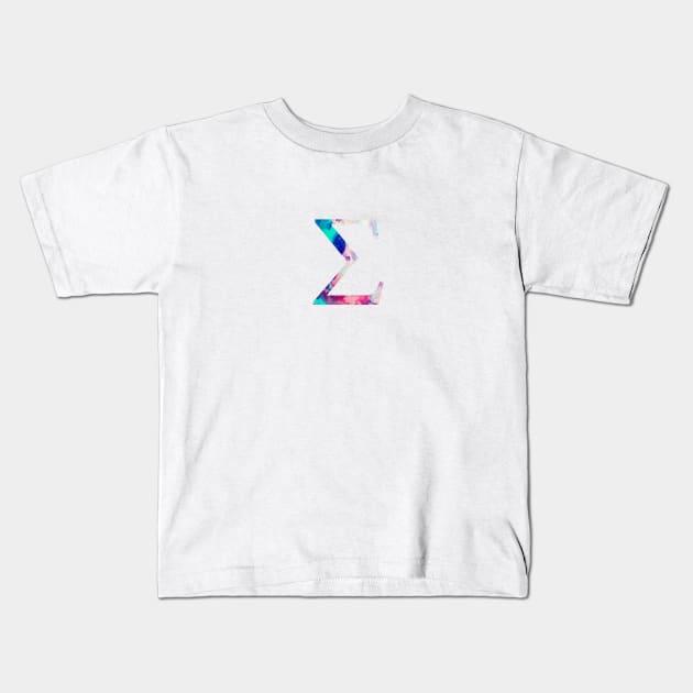 Rainbow Marble Sigma Kids T-Shirt by AdventureFinder